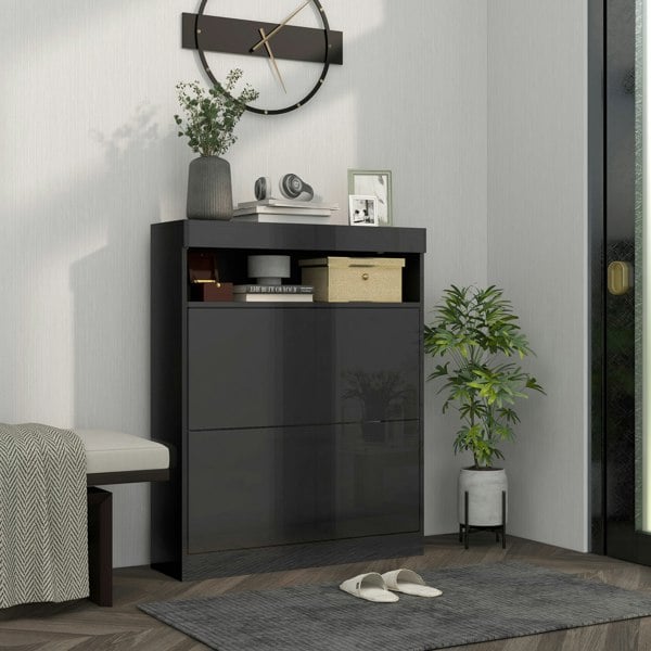 Flip-down Shoe Cabinet