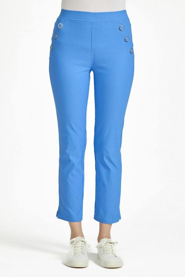 Mudflower Button Detailed Bengaline Stretch Trousers