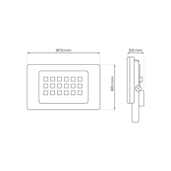 Milagro LED floodlight 50W 4000K