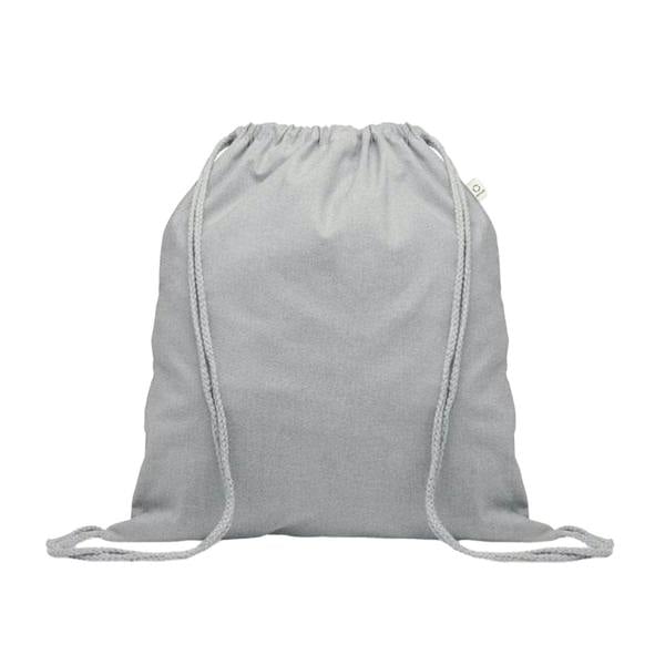 MidOcean Cabetri Colour Recycled Cotton Drawstring Bag - Grey - 