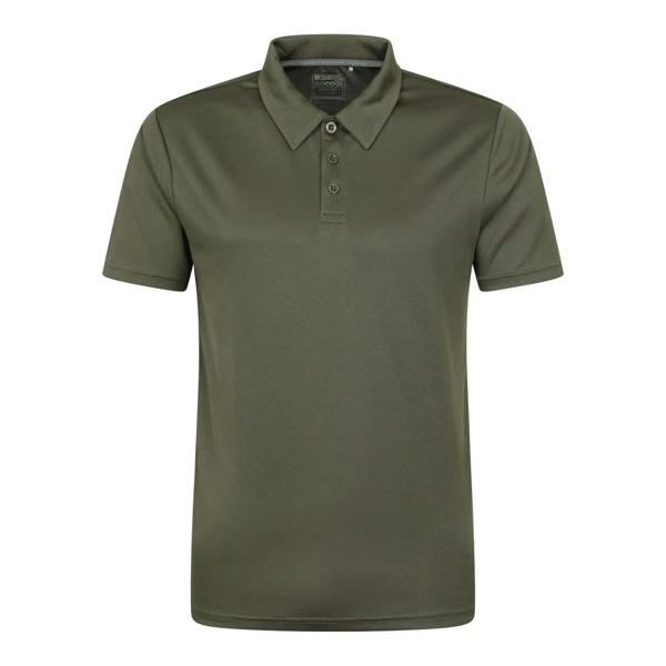 Mountain Warehouse Mens Endurance IsoCool Polo Shirt - Dark Khaki - 
