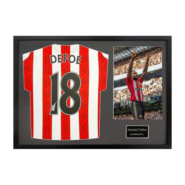 Jermain Defoe Signed Sunderland Shirt Classic Frame