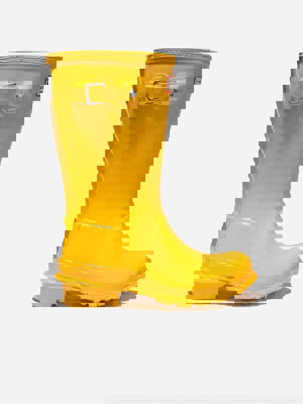 Hunter Kids Original Gloss Wellington Boots in Yellow