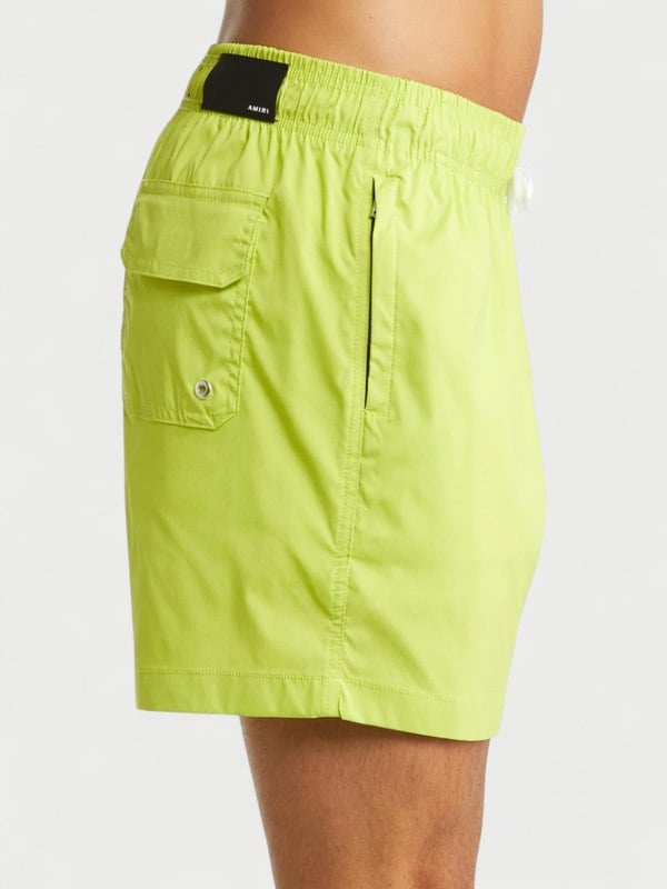 Amiri MA Bar Logo Swimtrunk Lime - Mens