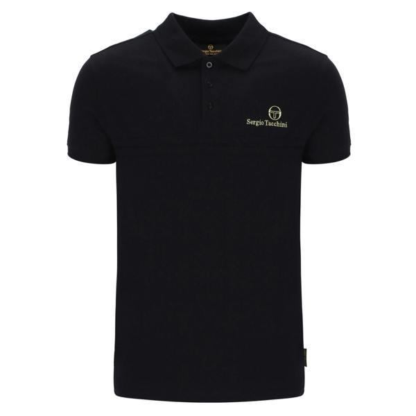 Sergio Tacchini Supermac Primo Polo Shirt Black/Gold
