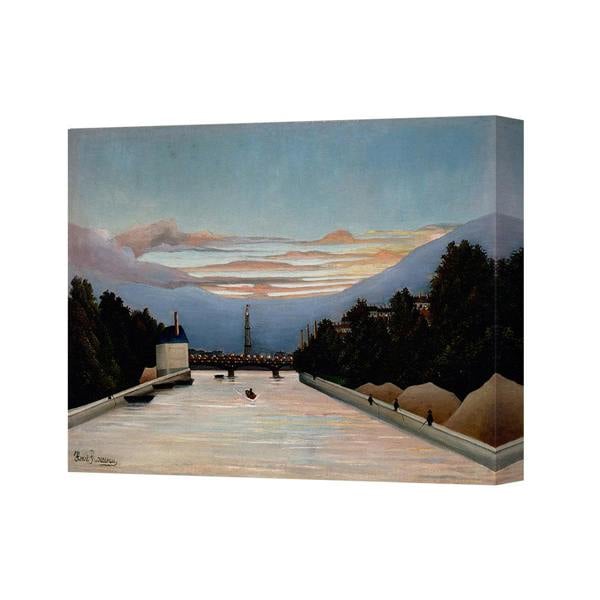 Benjamin Tate Design Canal Sunset Landscape Canvas Wall Art Print Oil On Canvas