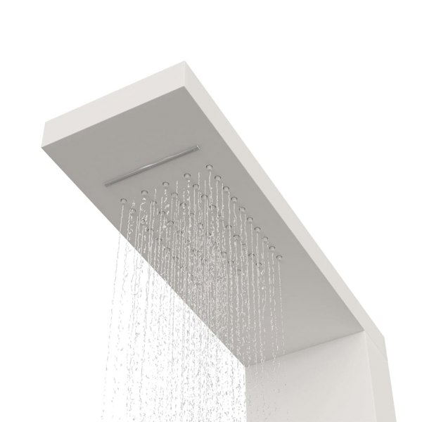 Berkfield Shower Panel System Aluminium White
