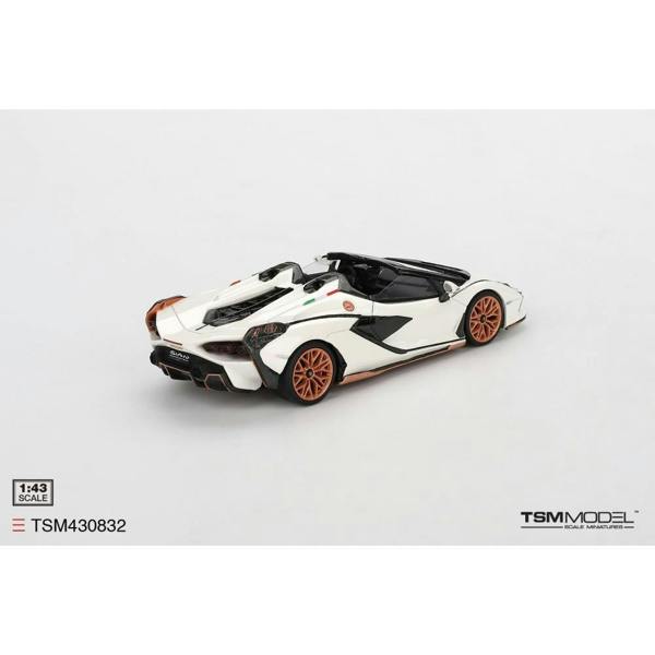 MCSlots Lamborghini Sian Roadster Bianco Asopo 1:43 Scale TSM430832