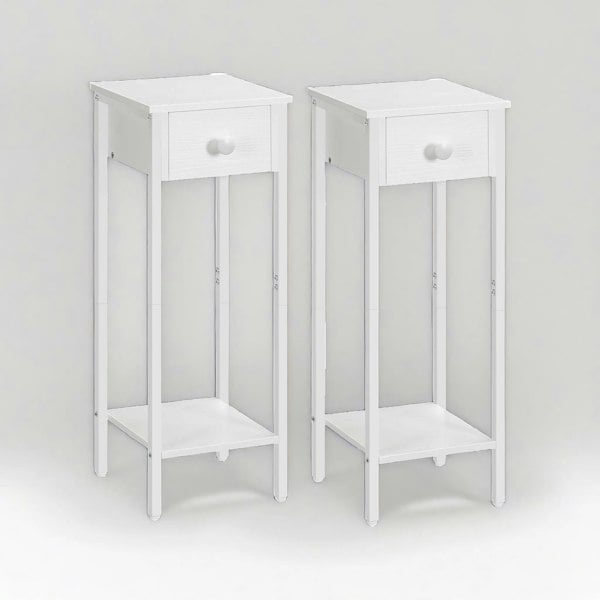 Rafaelo Mobilia Set of 2 Tall Bedside Tables