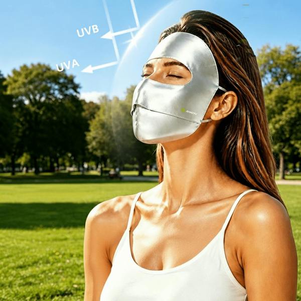 Anniou 100% Mulberry Silk Sunscreen Face Mask