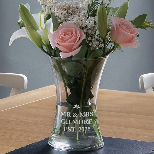 Personalised Memento Company Personalised Waisted Glass Vase