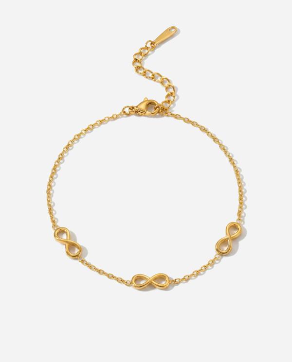 Elk & Bloom 14K Gold Infinity Loop Chain Bracelet
