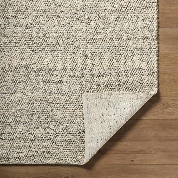 Livabliss Hazar-Hand Woven Taupe Charcoal Beige Wool Global Fringe Rug