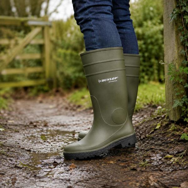 Dunlop PROTOMASTOR Safety Wellingtons   in  Green