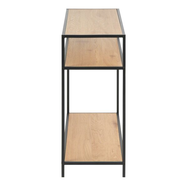 Wyld Haus El Paso Black Metal and Wild Oak Veneer Console Table 2 Shelves