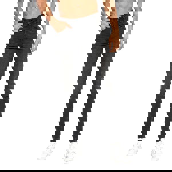 Crosshatch Mens Malcolm Slim Jeans - Black Wash - 