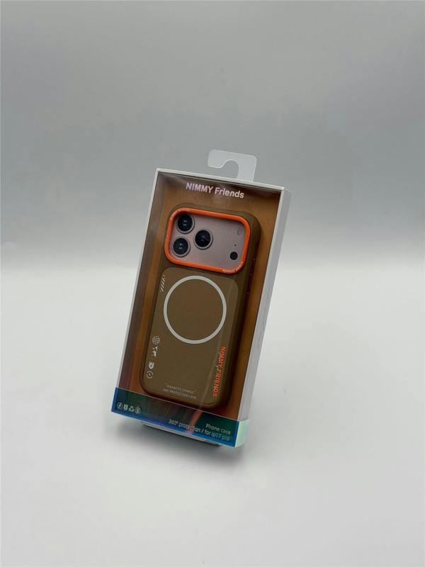Nimmy Friends Nimmy Cool & Cute 2.0 Case with MagSafe for iPhone 17 Pro 6.3" Brown Orange - N-YJKM-CX2.0-IP17-PRO-02