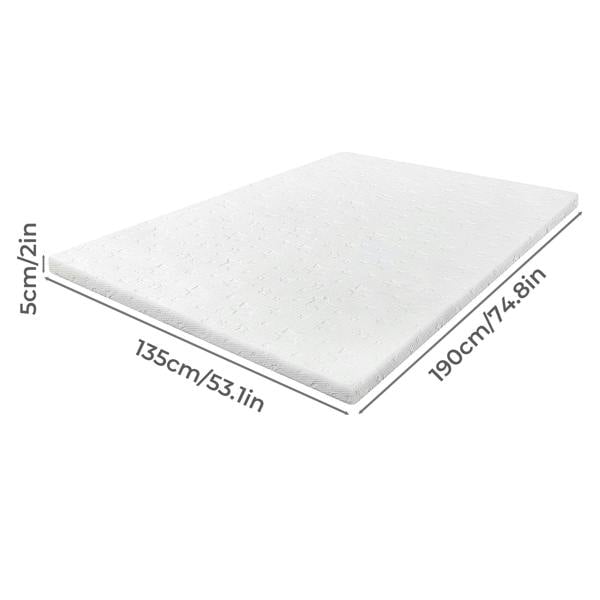 Lavio Double Mattress Topper 5cm Memory Foam Bamboo Charcoal Washable Non Slip