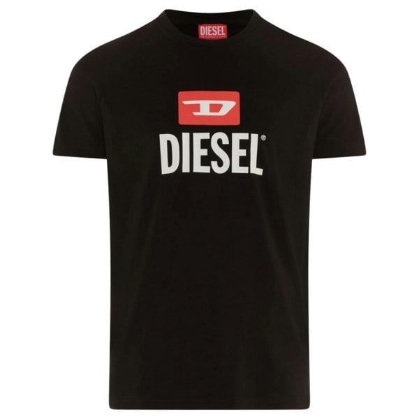 Diesel Large Block D Logo Black T-Shirt XXS