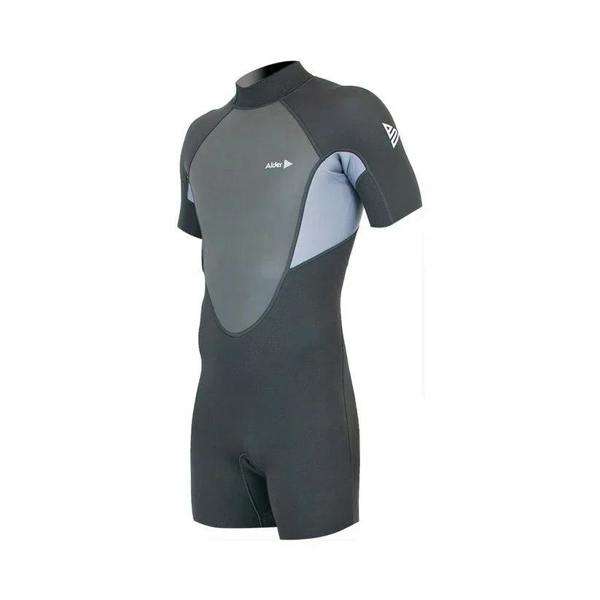 Alder Impact Men's 3/2mm Back Zip Shorty Wetsuit - Grey