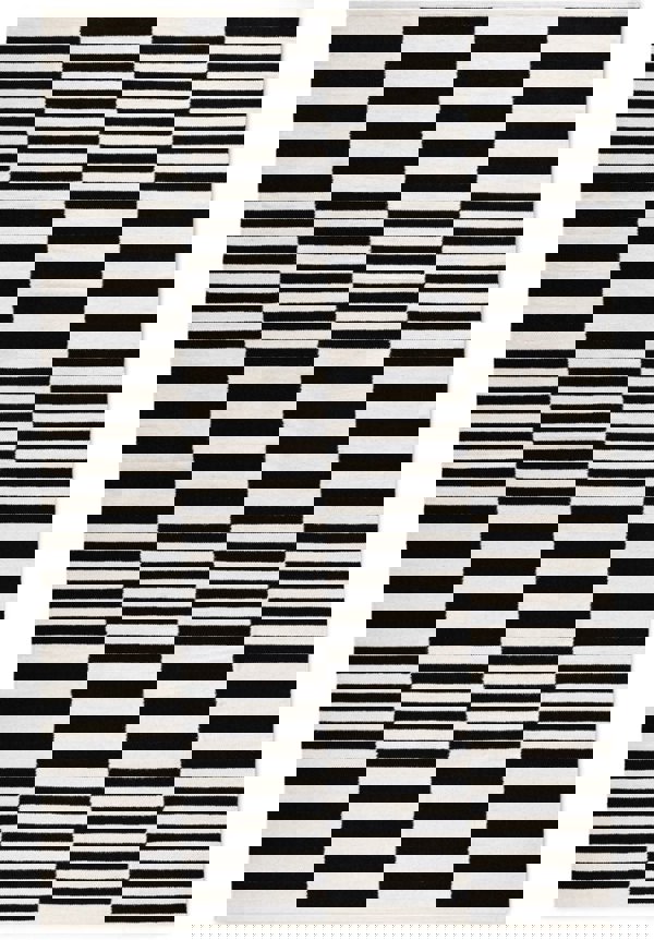 Wool Rug Donna – Black & Natural White