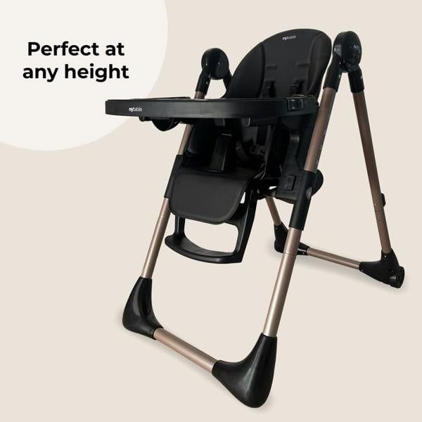 My Babiie MBHC9 Luxe Highchair from Birth - Rose Gold Black