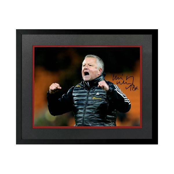 Chris Wilder Signed Sheffield United 16x12 Image Deluxe Mount Frame