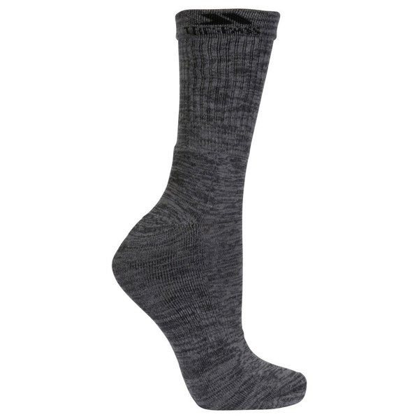 Trespass Mens Jackbarrow Trekking Socks (Pack Of 3) - Carbon Melange/Stone Melange/Black