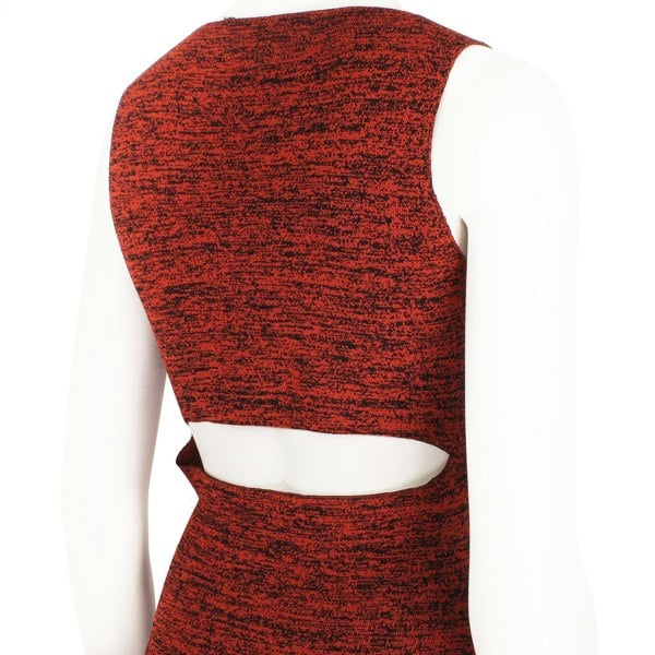 Proenza Schoulder flecked red and black dress with split to the back 