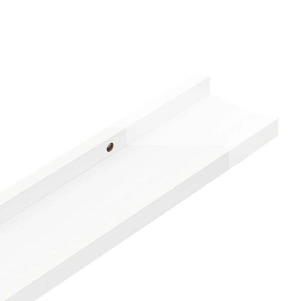 Berkfield Wall Shelves 4 pcs High Gloss White 80x9x3 cm