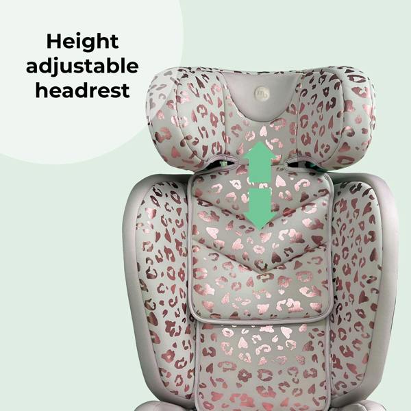 My Babiie MBCS23 High-Back Booster Lite R129 Car Seat - Blush Leopard
