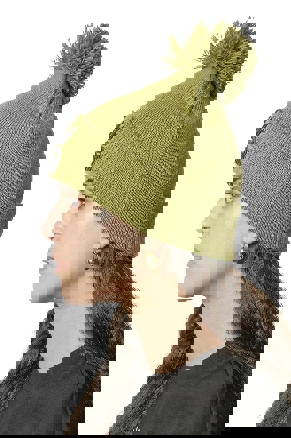 God Given Talent GGT Black Logo Olive Green Bobble Woolly Hat