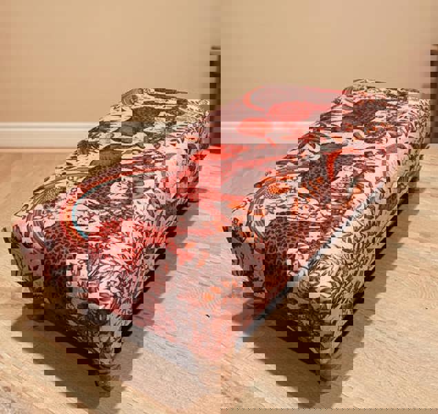 ISTOOLS Premium Pink Elephant Printed Footstool Pouffe Ottoman – Made to Measure