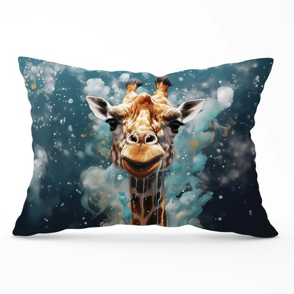 Warren Reed Splashart Giraffe Face Cushions