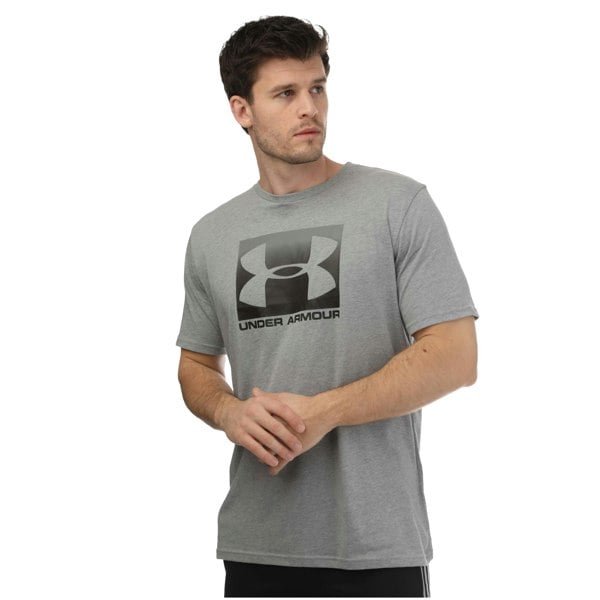 Under Armour Mens Sportstyle Boxed Logo T-Shirt - Grey