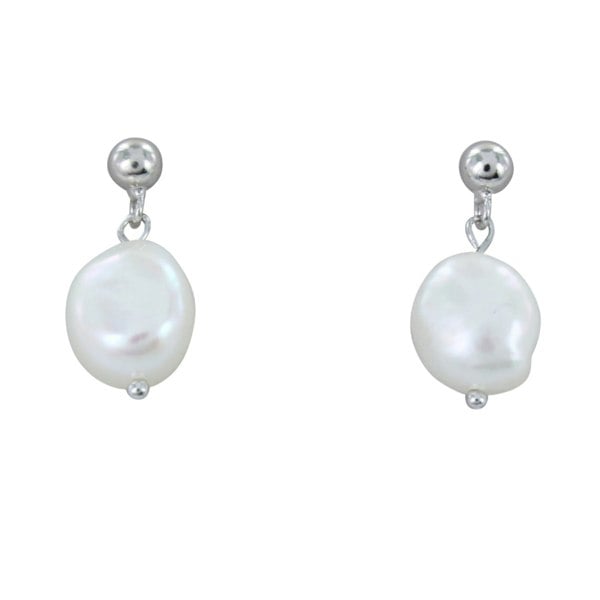 Sterling Silver Bead and Pearl Drop Earring - Reeves & Reeves