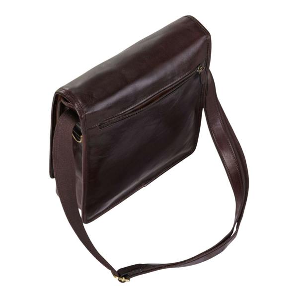 Infinity Leather Leather Vintage Messenger Shoulder Crossbody Travel Business Bag - Ranger