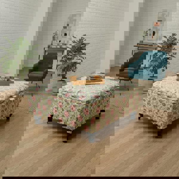 Multi-functional ottoman with padded top for extra seating