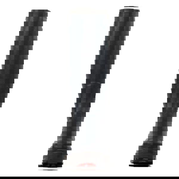 Grisport GriSport Stream Mens/Womens Neoprene Fishing Hunting Farm Wellies Boots, front view of the black waterproof rubber wellies with reinforced toe and sole.