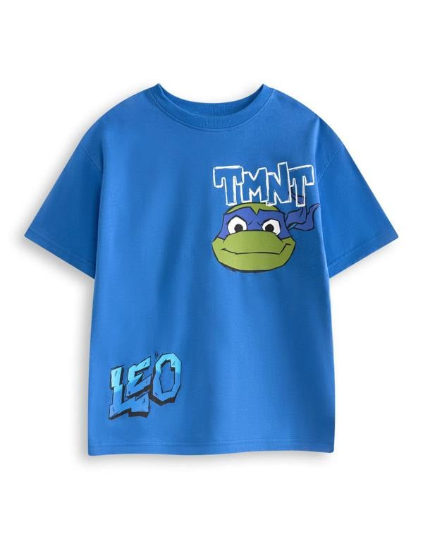 Teenage Mutant Ninja Turtles Boys Blue Leo Short Sleeved T-Shirt