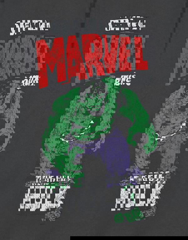 Marvel Mens Grey The Incredible Hulk Short Sleeved T-Shirt