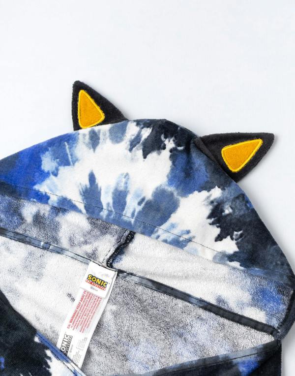Vanilla Underground Sonic the Hedgehog Boys Black Shadow Poncho Towel (One Size)