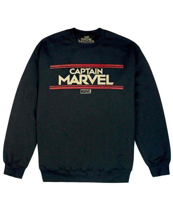 Marvel Womens Black Captain Marvel Sweatshirt
