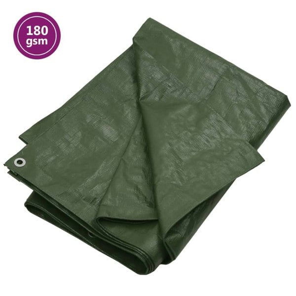 Berkfield Tarpaulin 180 g/må_ 4x8 m Green HDPE