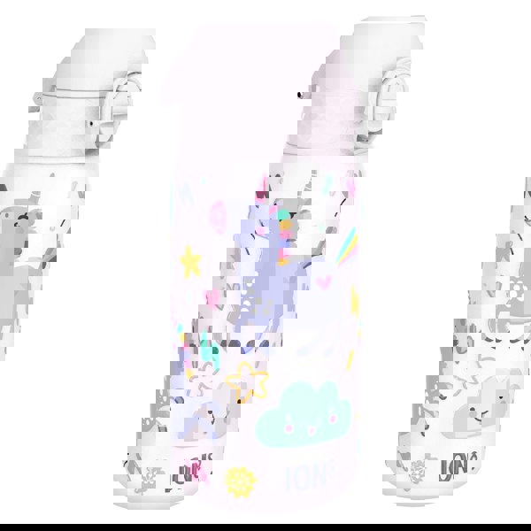 ION8 Leak Proof Kids Water Bottle, Stainless Steel, Unicorns, 400ml (13oz)