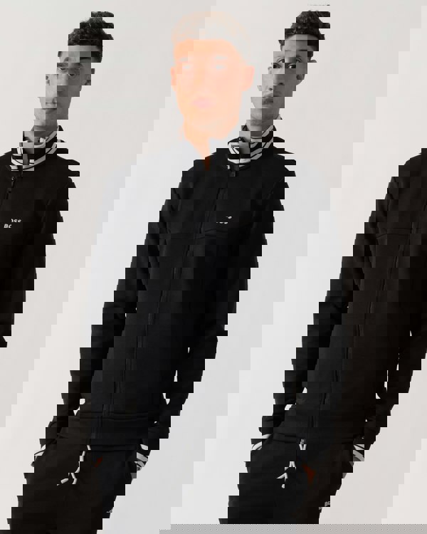 BOSS Green Zone Mens Full Zip Sweatshirt - Black 001