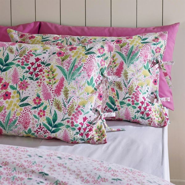 Catherine Lansfield Tilly Floral Pink Duvet Cover Set
