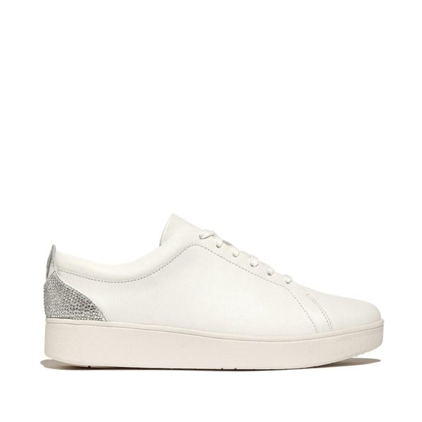 FitFlop RALLY CRYSTAL-BACKTAB Womens Trainers Urban White/Silver