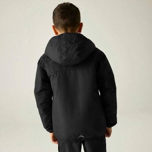 Regatta Kids Illuma Reflective Waterproof Insulated Jacket - Black - 13 Years - Black - 62% Polyester/38% Recycled Polyester