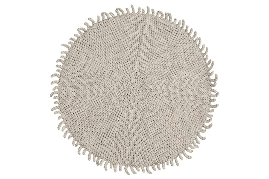 Crocheted rug BEIGE - Zuri House